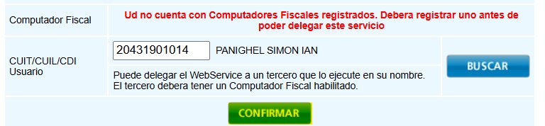 Confirmación de la delegación a PANIGHEL SIMON IAN