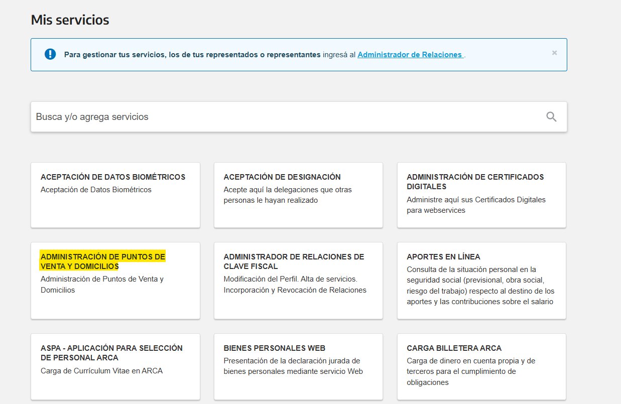 Acceso a Administración de Puntos de Venta y Domicilios en Mis Servicios